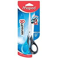 Los mejores  - Helit Sensoft - Tijeras (16 cm- mango ergonómico- punta roma) Negro-Rojo